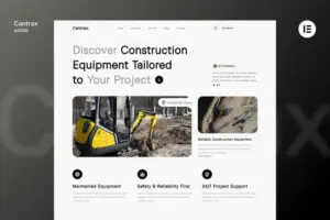 Canstrax – Construction Equipment Rental Elementor Template Kit
