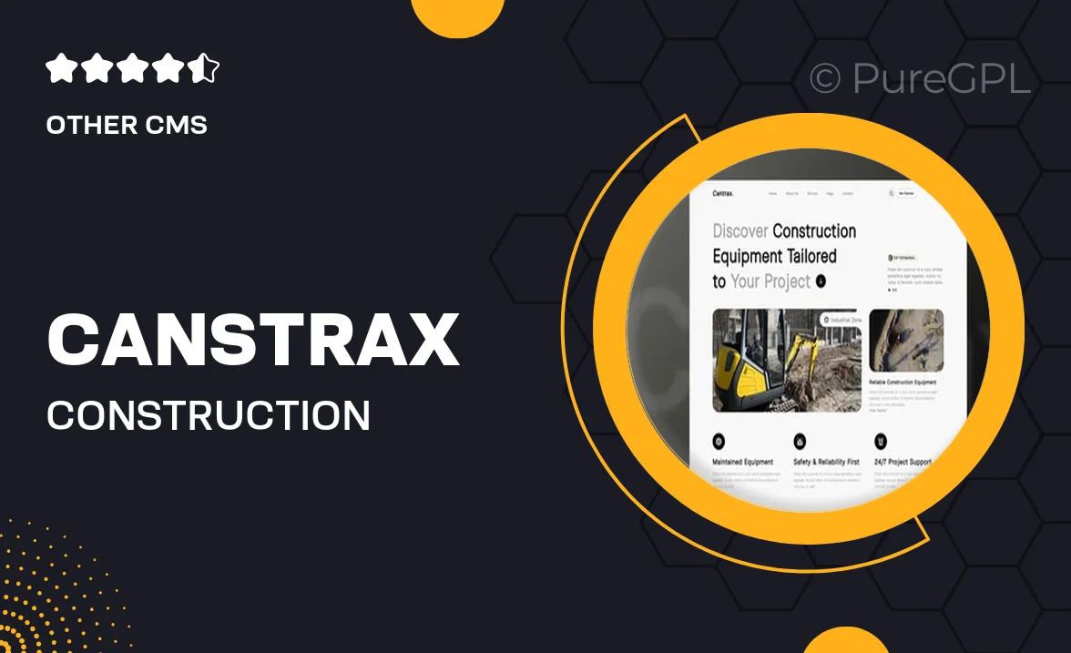 Canstrax – Construction Equipment Rental Elementor Template Kit