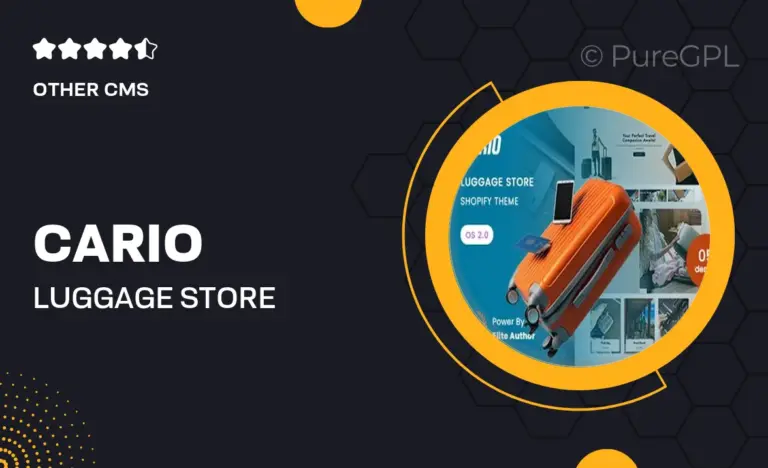 cario luggage store shopify 2 0 theme