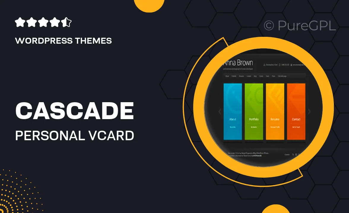 Cascade – Personal vCard WordPress Theme