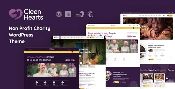 cleenhearts non profit charity wordpress theme 1