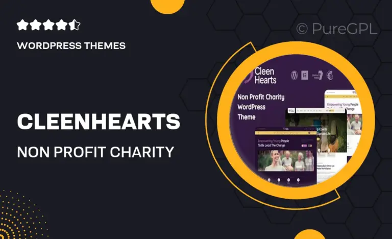 cleenhearts non profit charity wordpress theme