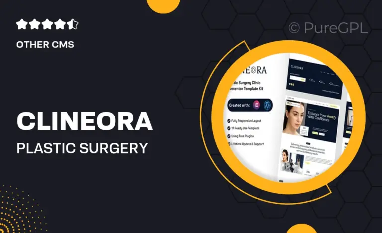 clineora plastic surgery clinic elementor template kit