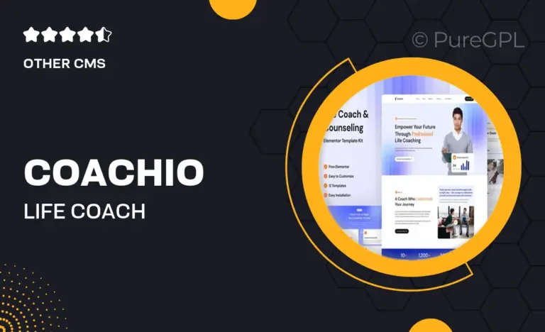 coachio life coach counseling elementor template kit