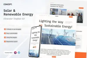 Concept – Solar & Renewable Energy Elementor Template Kit