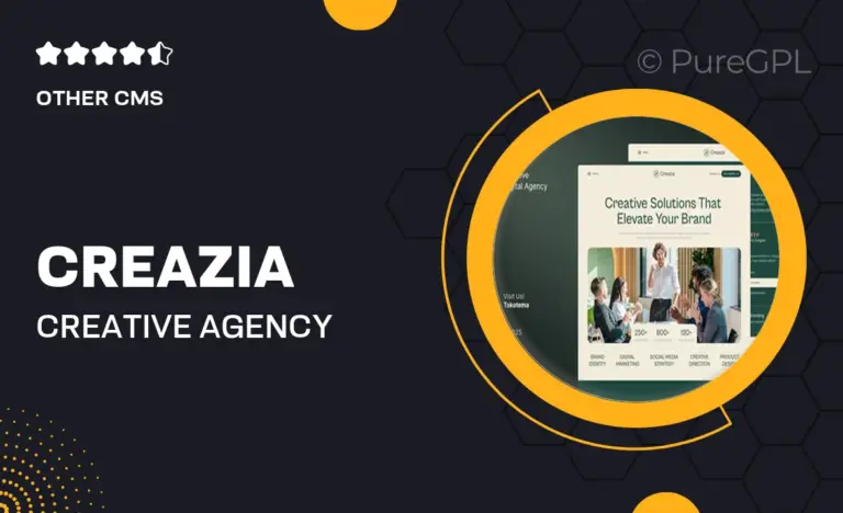 creazia creative agency website elementor template kits