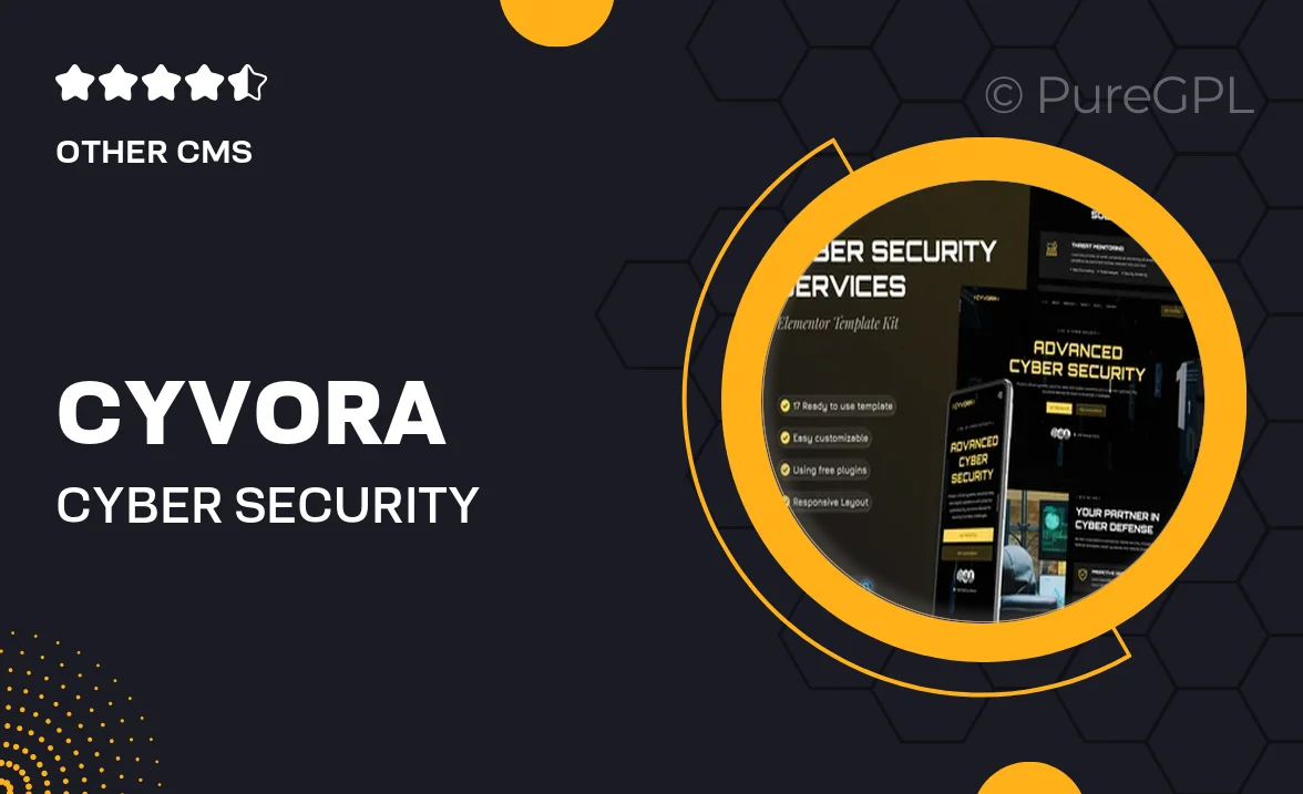 Cyvora – Cyber Security Services Elementor Template Kit