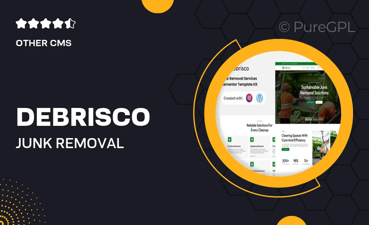 Debrisco – Junk Removal Services Elementor Template Kit