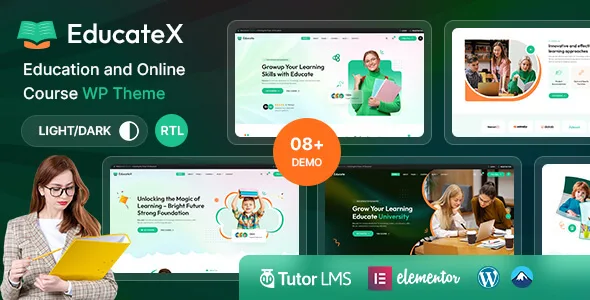 educatex education online course wordpress theme rtl 1