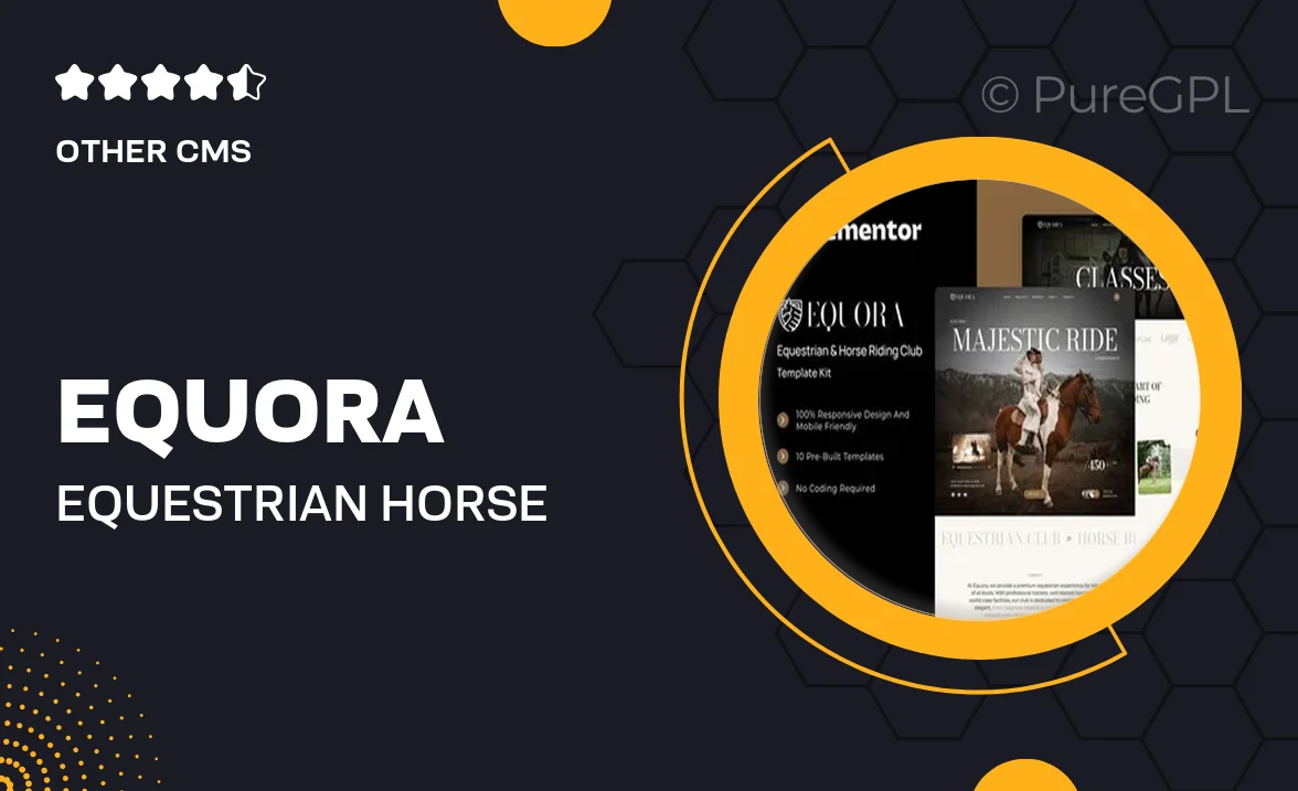 Equora – Equestrian & Horse Riding Club Elementor Template Kit
