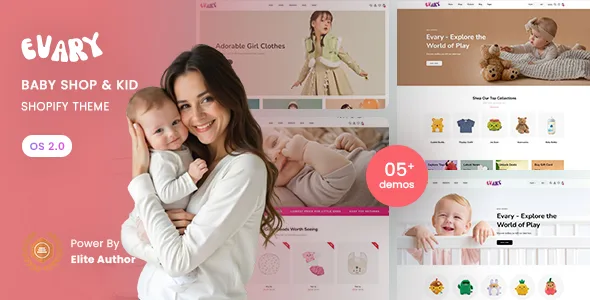 evary baby shop kid store shopify 20 theme