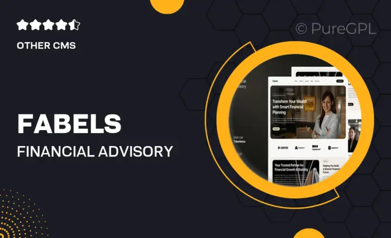 fabels financial advisory website elementor template kits
