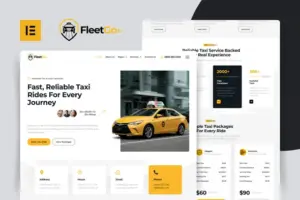 FleetGo – Taxi Fleet Services Elementor Pro Template Kit