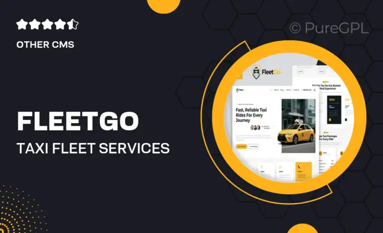 fleetgo taxi fleet services elementor pro template kit