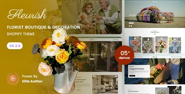 fleurish florist boutique decoration shopify 20 theme