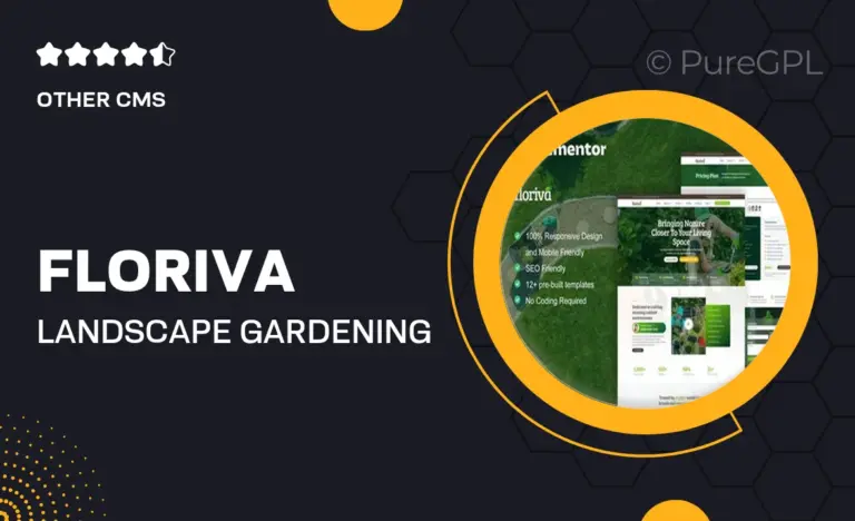 floriva landscape gardening elementor pro template kit