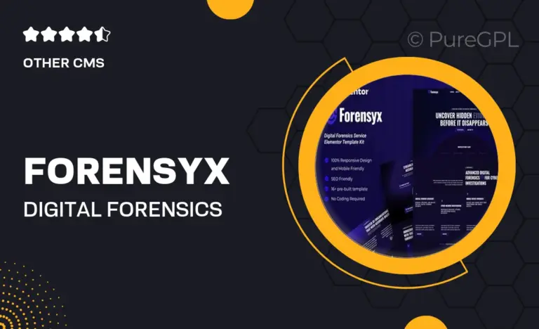 forensyx digital forensics service elementor template kit