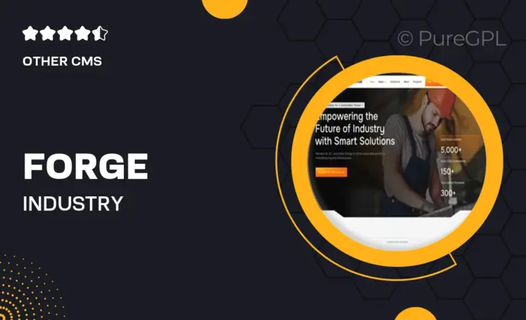 forge industry manufacturing elementor template kit