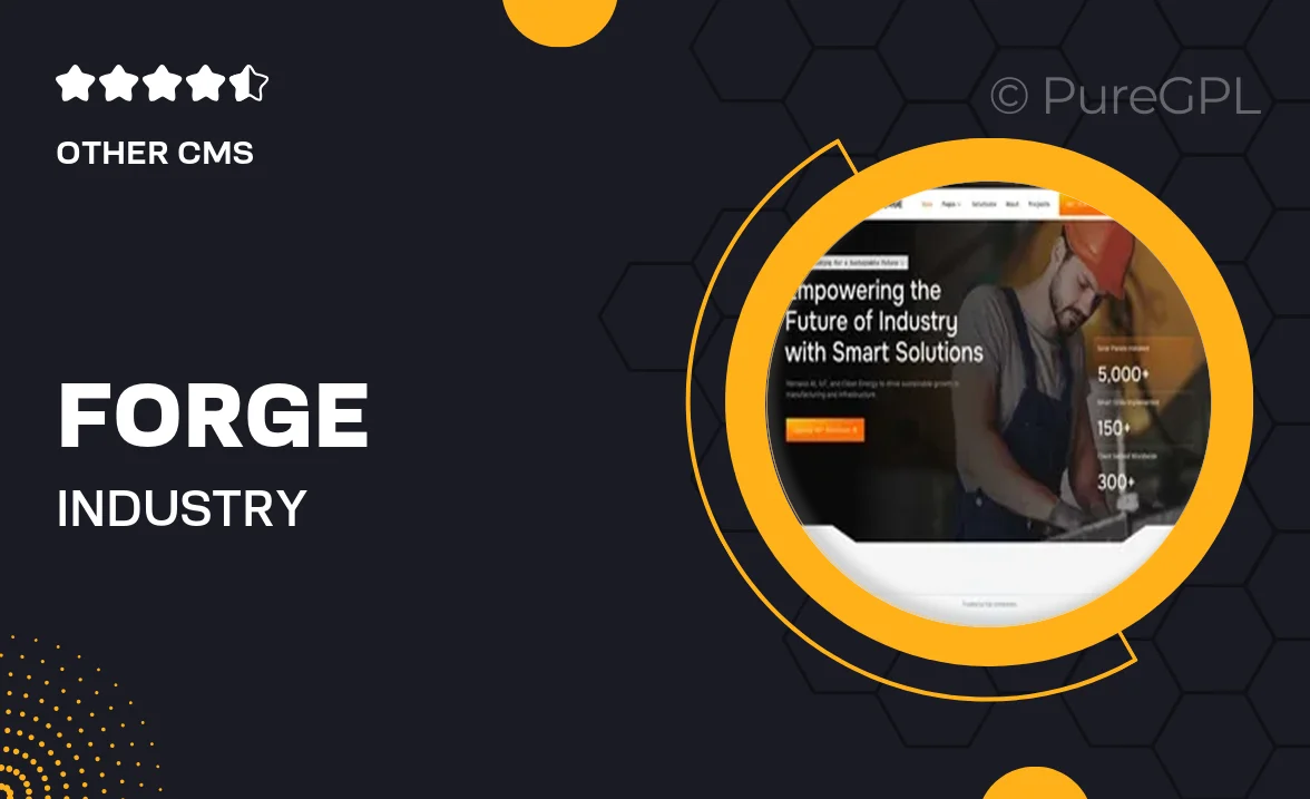 Forge – Industry & Manufacturing Elementor Template Kit