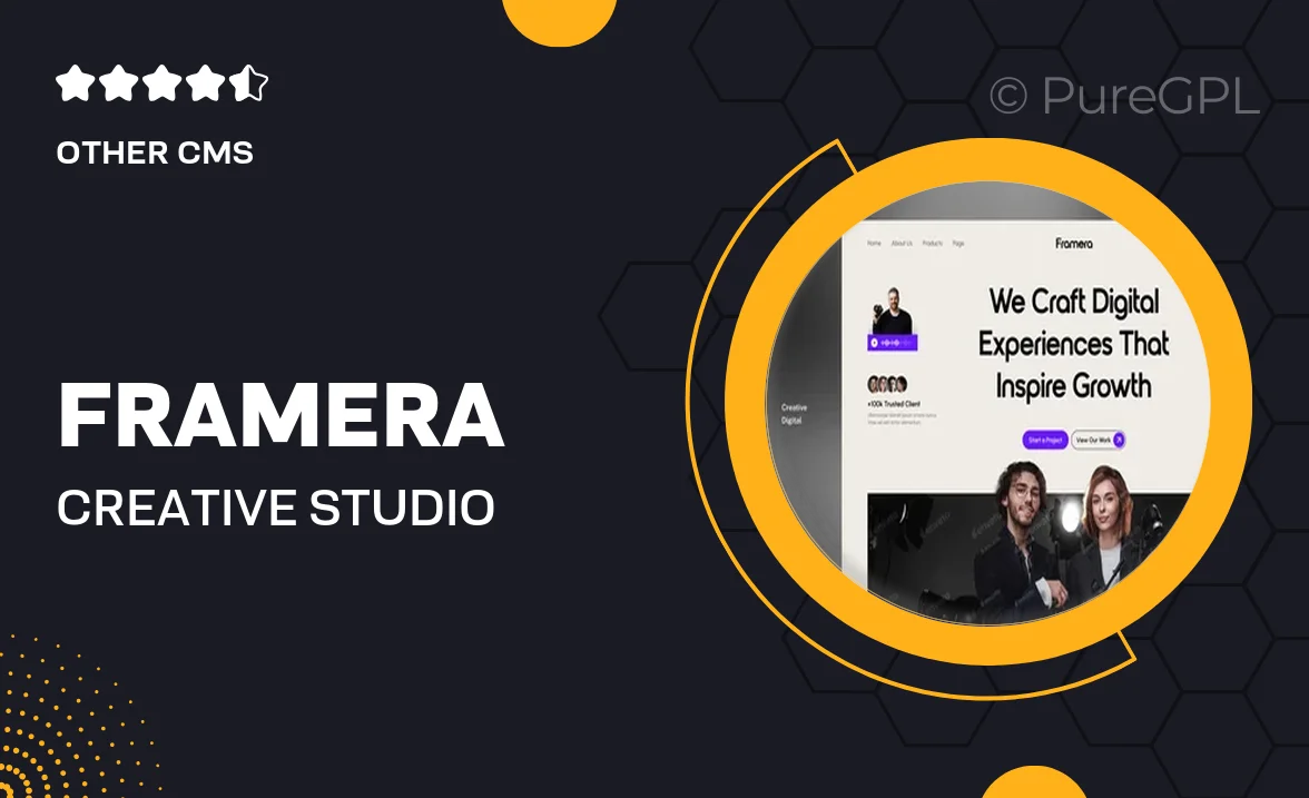 Framera – Creative Studio Portfolio Elementor Template Kits