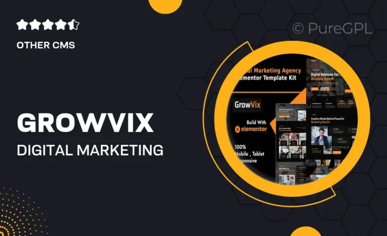 growvix digital marketing agency elementor template kit