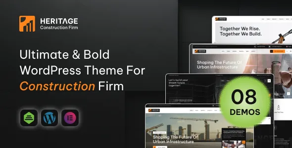 heritage construction building wordpress theme 1