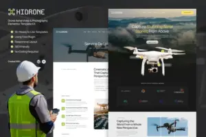 Hidrone – Drone Aerial Video & Photography Elementor Template Kit