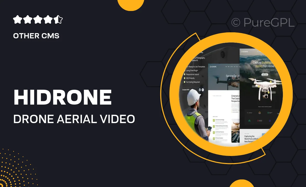 Hidrone – Drone Aerial Video & Photography Elementor Template Kit