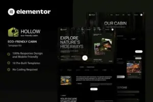 Hollow – Eco-Friendly Cabin Elementor Template Kit