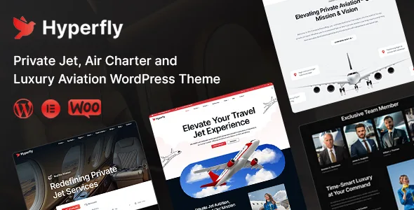 hyperfly private jet charter aviation wordpress theme 1