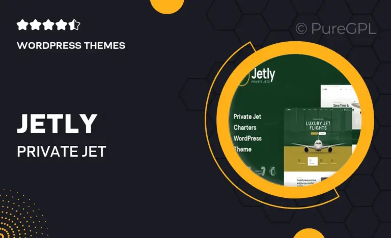jetly private jet charters wordpress theme