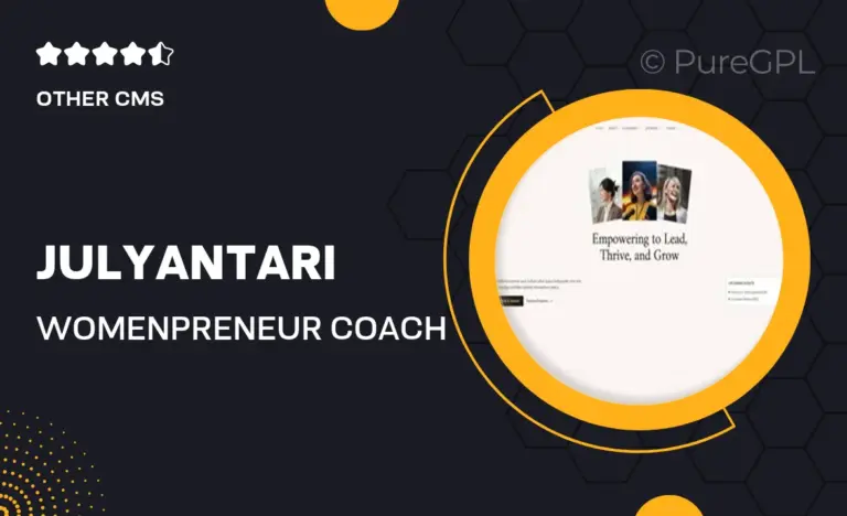 julyantari womenpreneur coach community elementor template kit