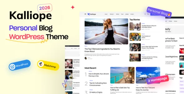 kalliope modern blog wordpress theme 1