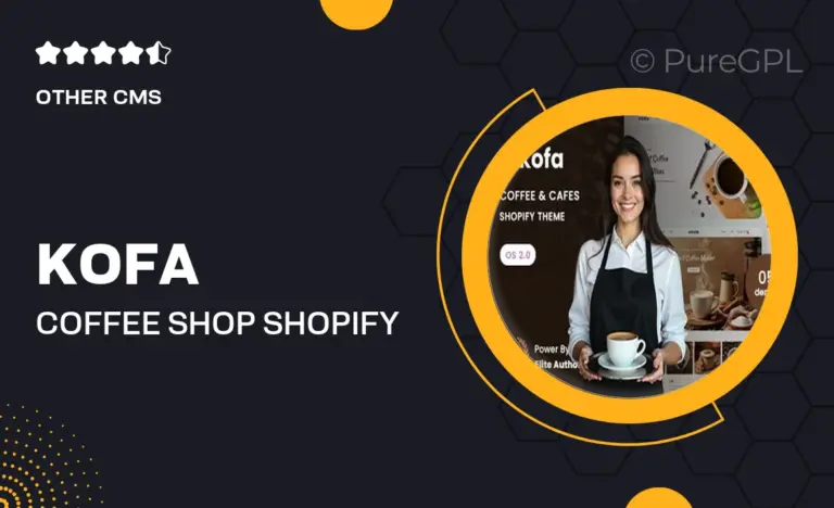 kofa coffee shop shopify 2 0 theme