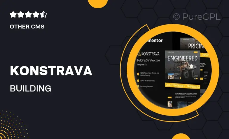 konstrava building construction elementor template kit