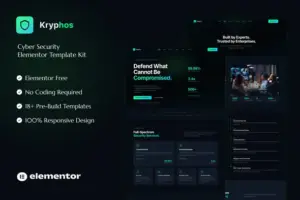 Kryphos – Cyber Security Elementor Template Kit