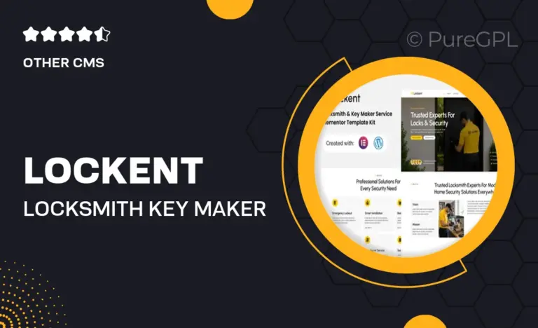 lockent locksmith key maker service elementor template kit