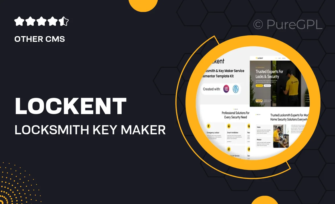 Lockent – Locksmith & Key Maker Service Elementor Template Kit