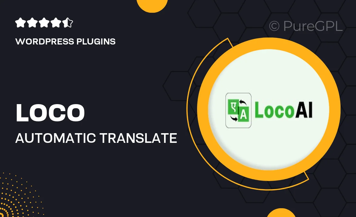 Loco Automatic Translate Addon Pro
