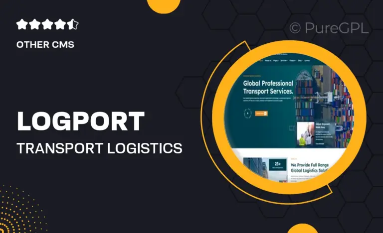 logport transport logistics elementor template kit