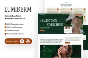 Lumiderm – Dermatology Clinic Elementor Template Kit