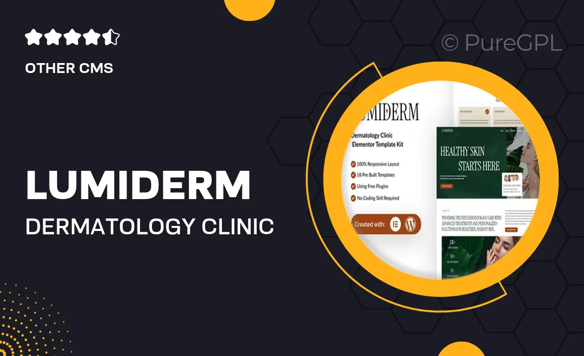 Lumiderm – Dermatology Clinic Elementor Template Kit