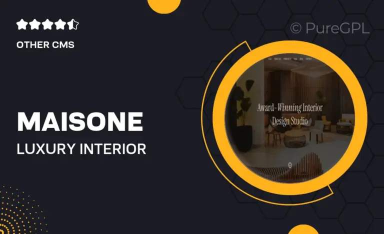 maisone luxury interior design elementor template kit