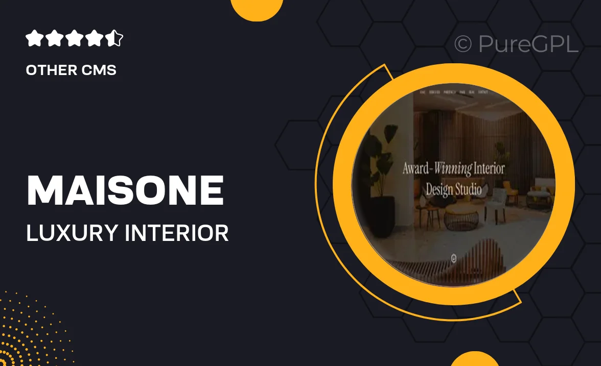 Maisone – Luxury Interior Design Elementor Template Kit