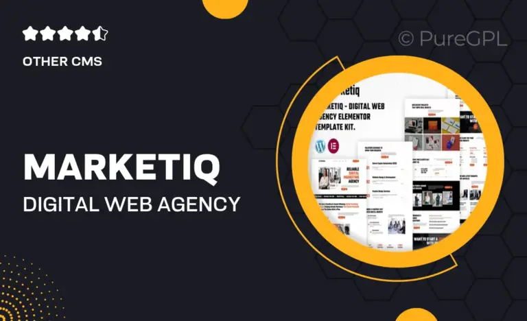 marketiq digital web agency elementor template kit