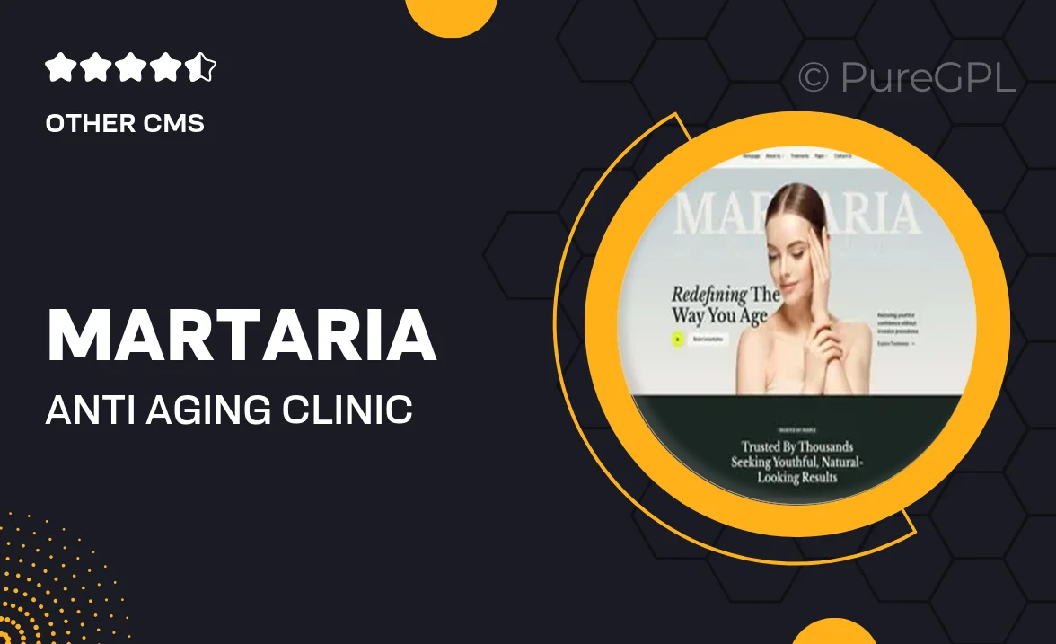 Martaria – Anti Aging Clinic Elementor Template Kit