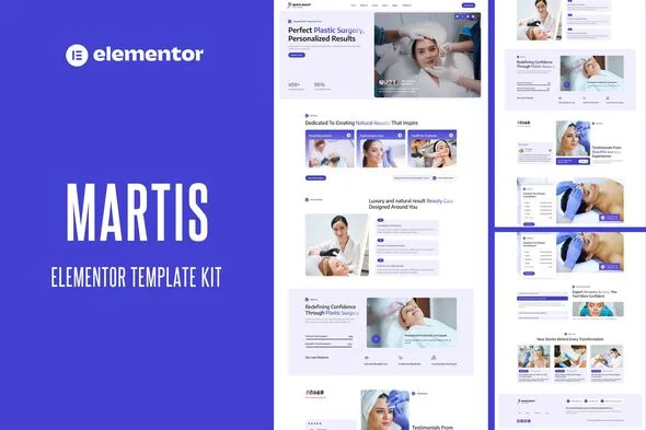 martis plastic surgery clinic elementor template kit 1