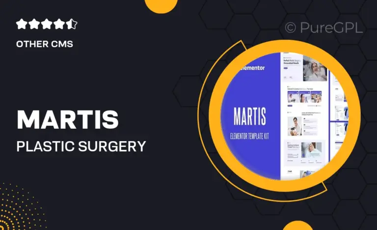 martis plastic surgery clinic elementor template kit