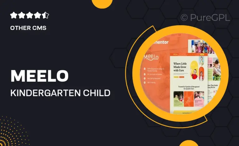 meelo kindergarten child care elementor pro template kit