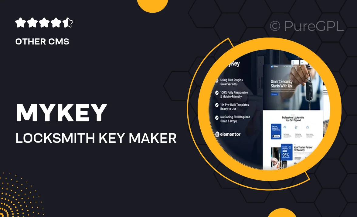 MyKey – Locksmith & Key Maker Services Elementor Template Kit